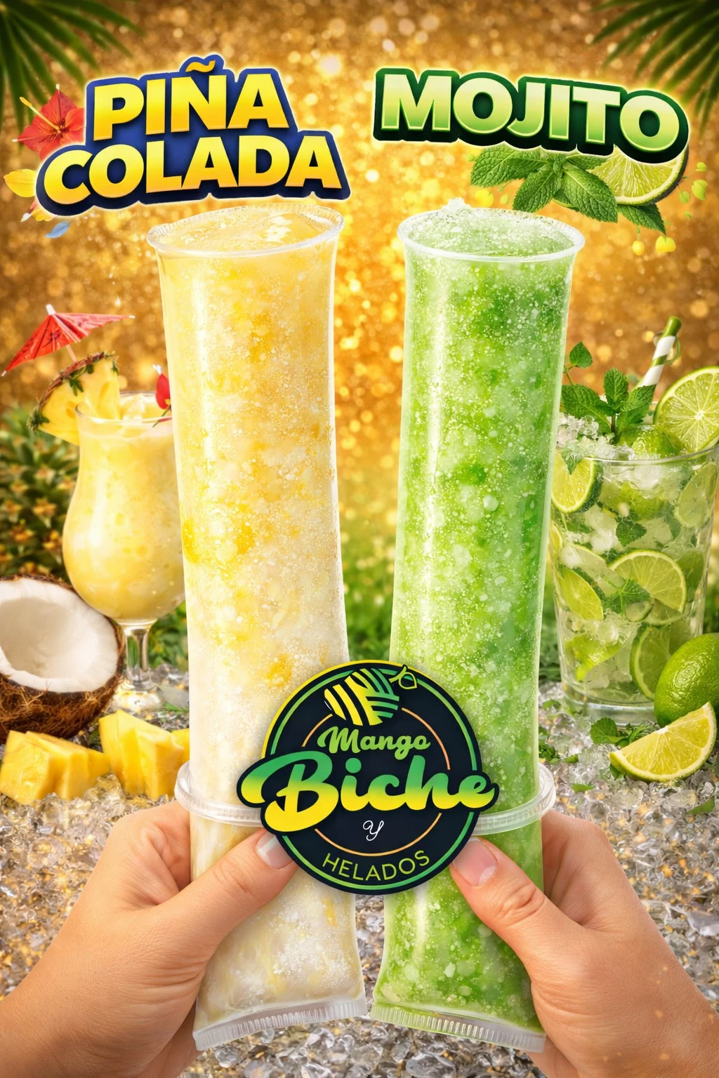Hielitos de cocktail (Squeeze pops cocktail)