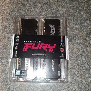 Kingston FURY Beast 16GB (2x8GB) DDR4 3200MHz RAM – High Performance, Reliable, Black