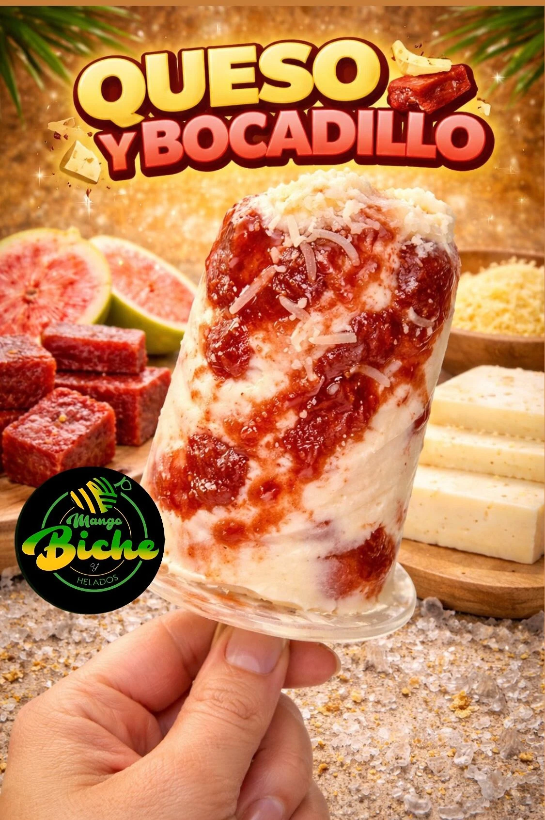 Helado de Queso con Bocadillo (Cheese & Guava Ice pop)
