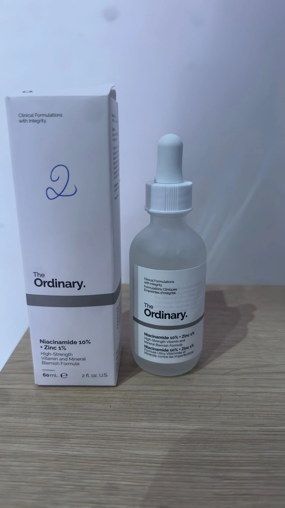 Niacinamide 10%+ Zinc 1% , 60ml. The Ordinary